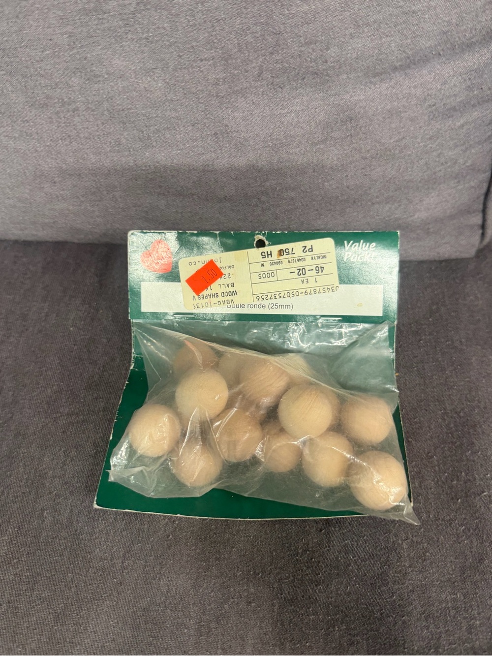 Wooden Craft Balls Value Pack - Natural Beige